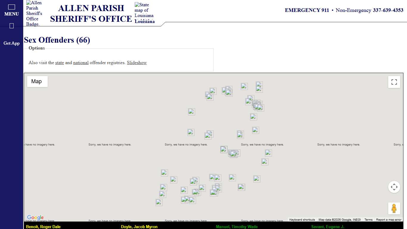 Sex Offenders - Allen Parish Sheriff's Office